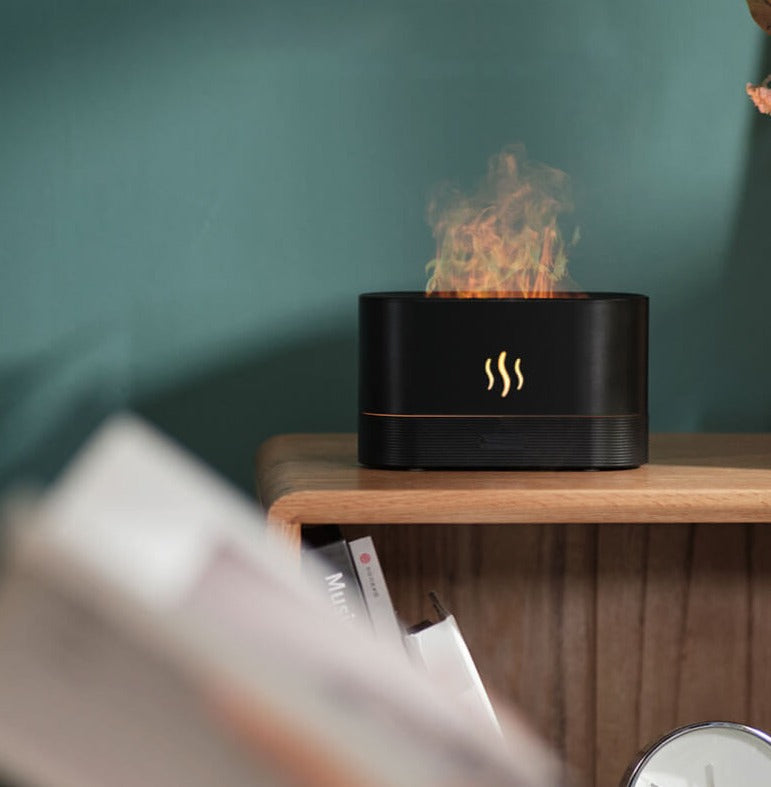 Aromaterapi Diffuser med Flammeeffekt for Hjemmet
