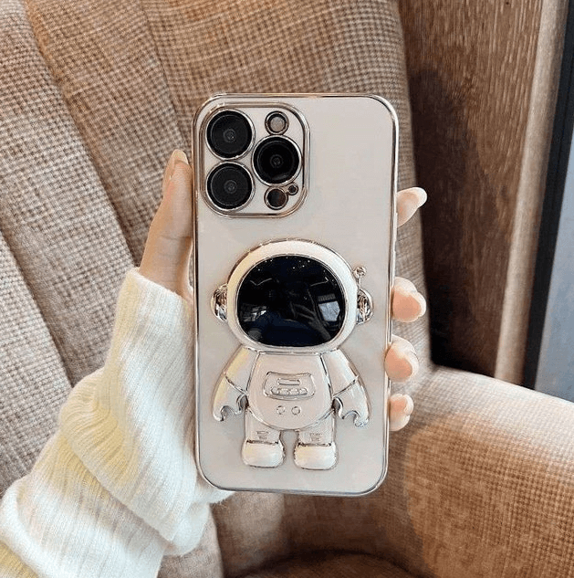 Astronaut Telefondeksel for iPhone – Unikt Design &amp; Praktisk Stativ