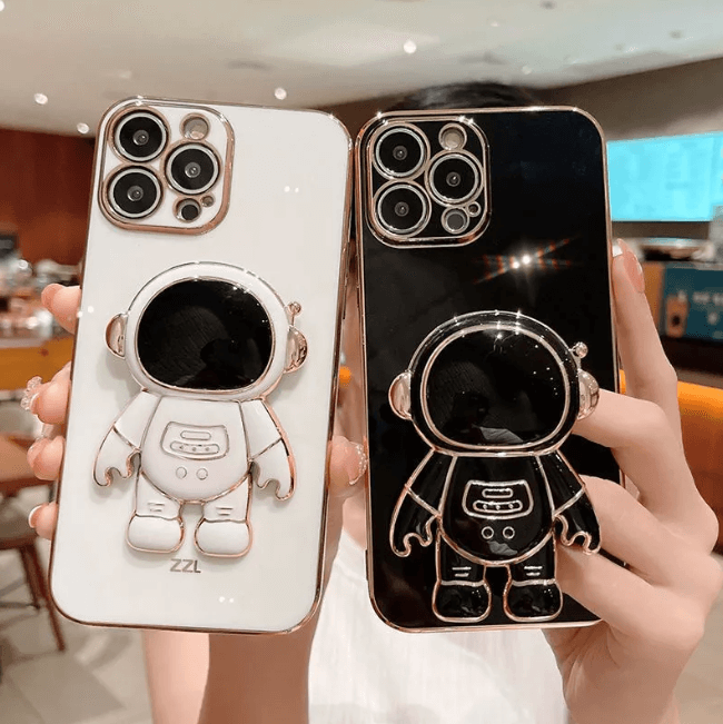 Astronaut Telefondeksel for iPhone – Unikt Design &amp; Praktisk Stativ