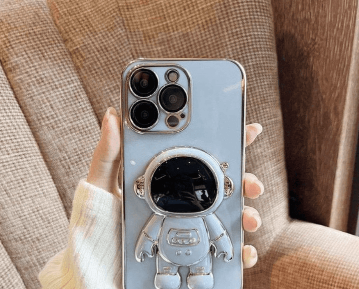 Astronaut Telefondeksel for iPhone – Unikt Design &amp; Praktisk Stativ