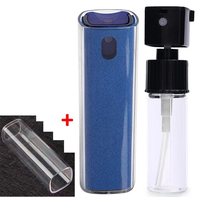 Bærbar 2-i-1 Skjermrenser med Spray &amp; Mikrofiberklut