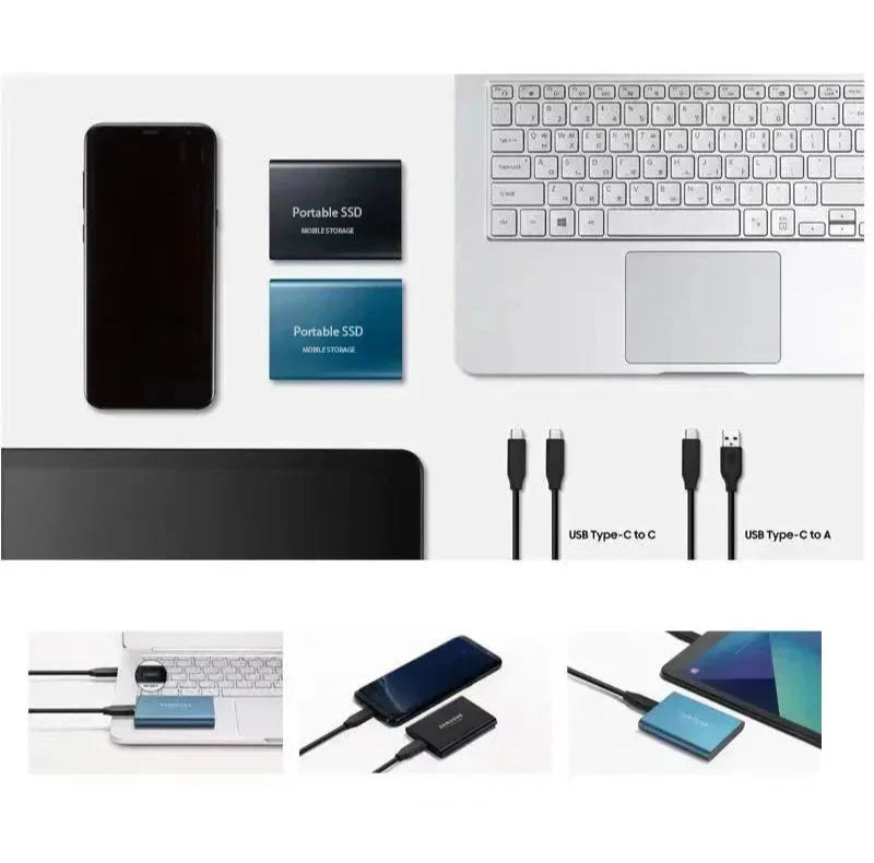 Bærbar Ekstern SSD 64GB med USB-C og Op til 1050MB/s