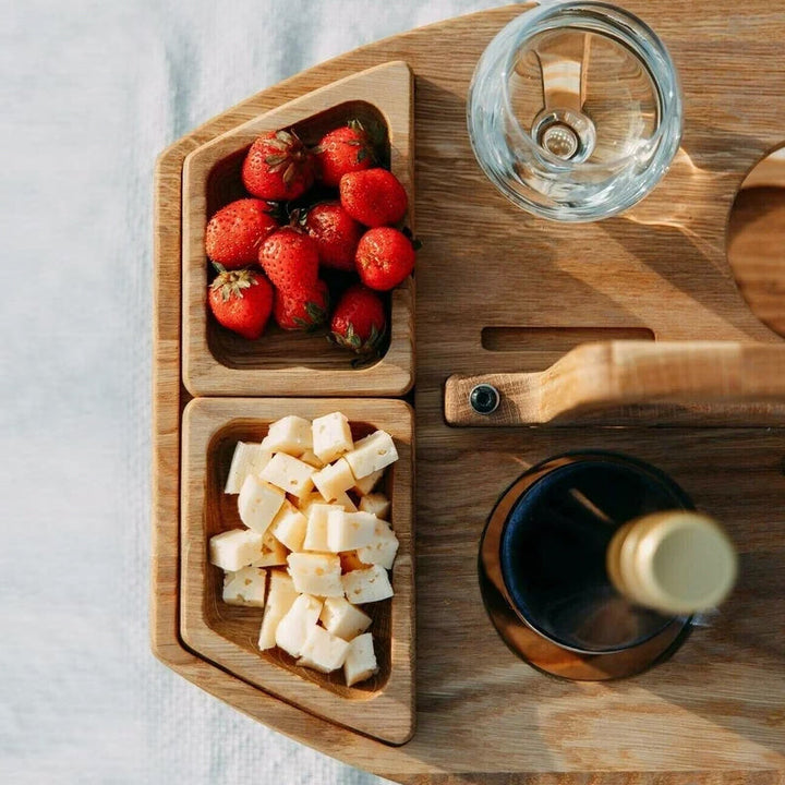 Bærbart Piknikbord i Tre – Perfekt for Utendørs Hygge