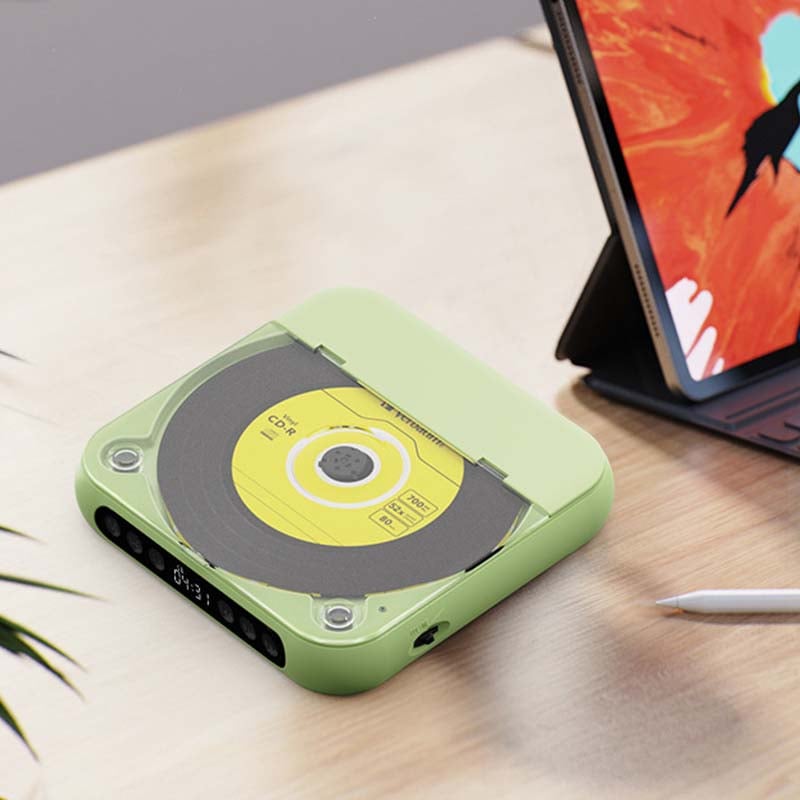 Bærbar Bluetooth CD-afspiller med Hi-Fi Lyd og USB-C Opladning