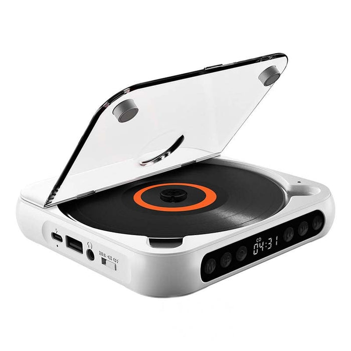 Reproductor de CD portátil Bluetooth con sonido Hi-Fi y carga USB-C
