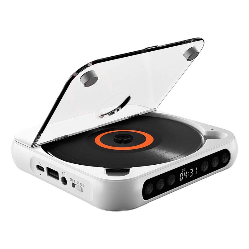 Bærbar Bluetooth CD-afspiller med Hi-Fi Lyd og USB-C Opladning