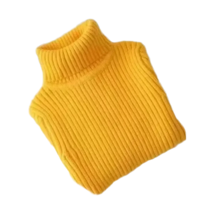 Barnestrikket Turtleneck Genser for Vinter