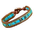 Blågrønn Armbånd for Damer i Boho Stil