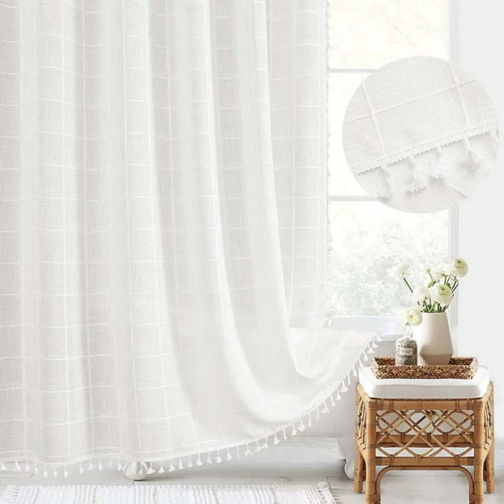 Boho Dusjforheng for Kvinner med Dusker – Elegant Badestil