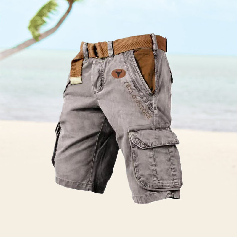 Herre Cargo Shorts med Mange Lommer til Hverdag og Udendørs