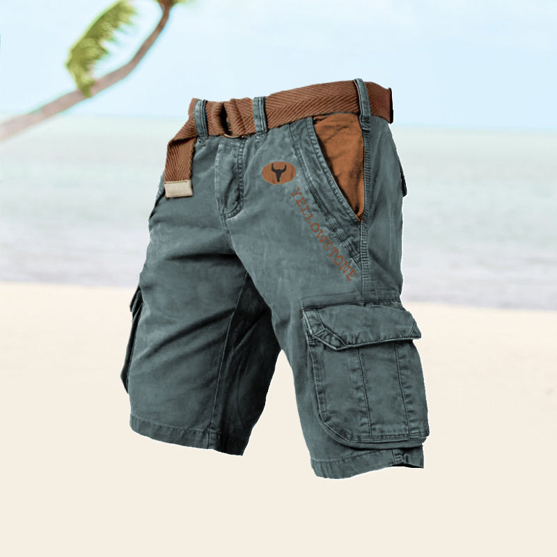 Herre Cargo Shorts med Mange Lommer til Hverdag og Udendørs