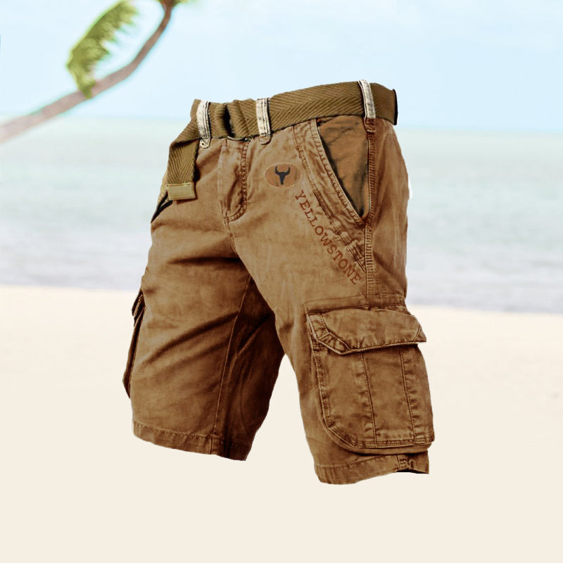 Herre Cargo Shorts med Mange Lommer til Hverdag og Udendørs