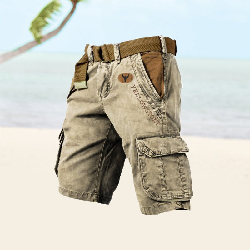 Herre Cargo Shorts med Mange Lommer til Hverdag og Udendørs