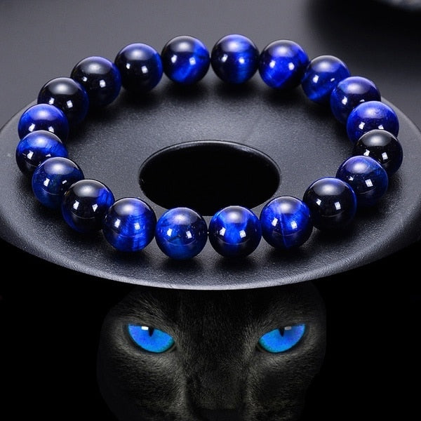Dame Blå Tigerøye Armbånd – Ro og Beskyttelse