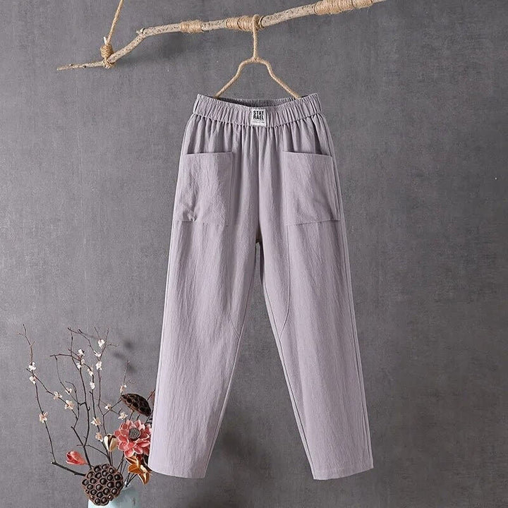 Dame Baggy-bukser med Høy Midje | Trendy og Komfortabel Stil