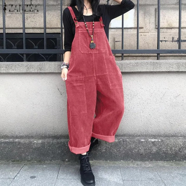 Dame Jumpsuit med Vide Ben – Komfortabel &amp; Trendy