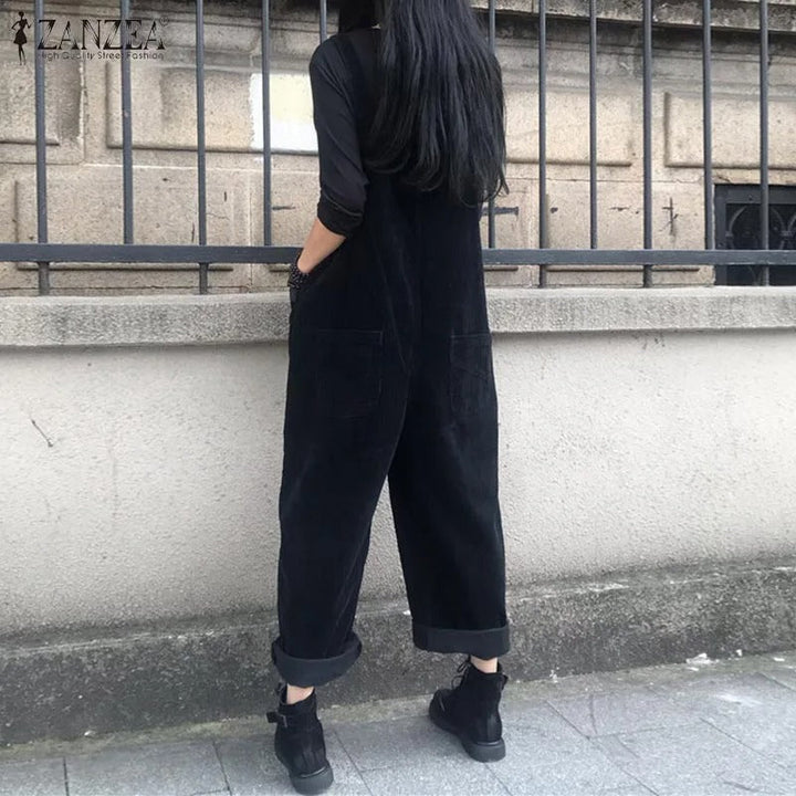 Dame Jumpsuit med Vide Ben – Komfortabel &amp; Trendy