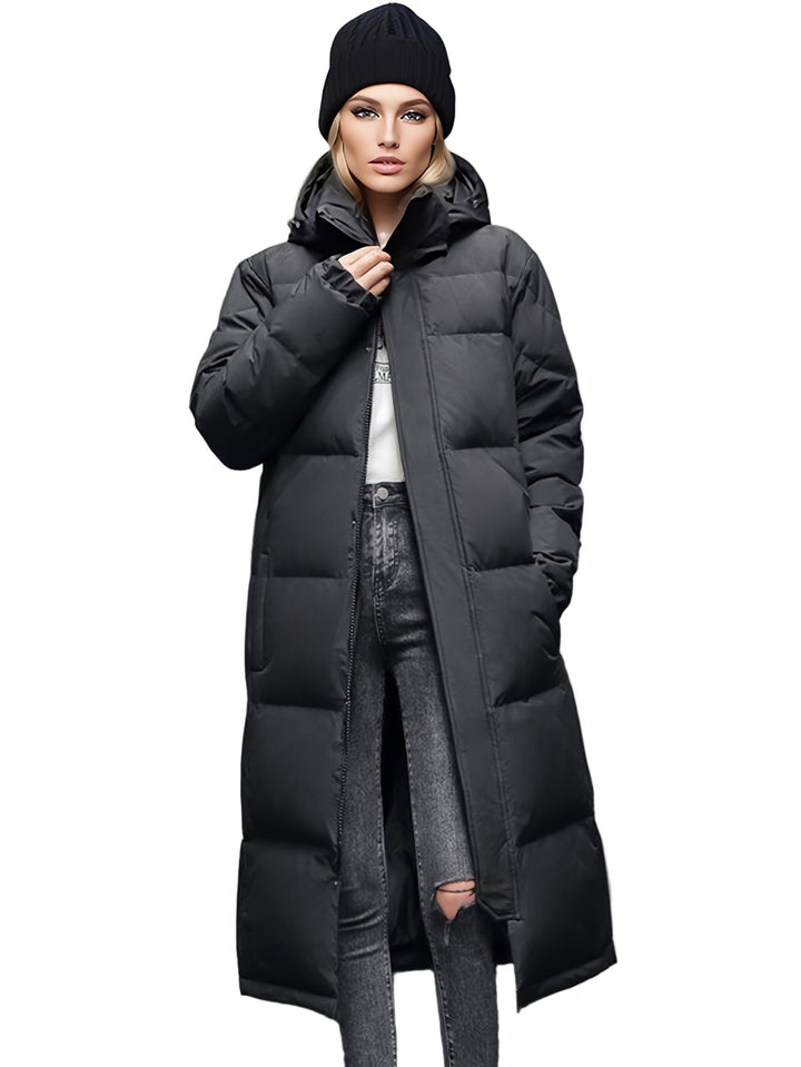 Dame Lang Dunjakke – Varm &amp; Stilfull Oversized Passform