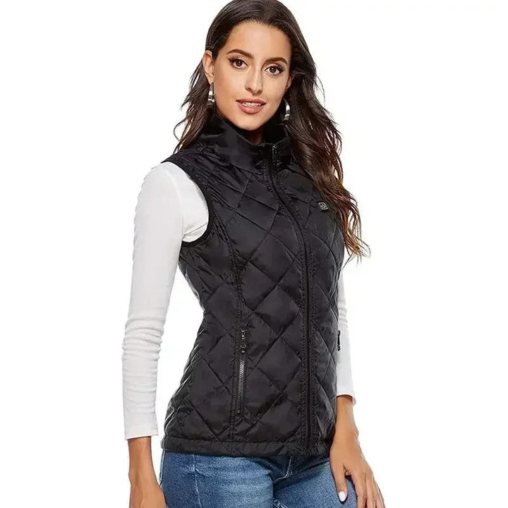 Dame Varmekode: 9-Soners Vest med Justerbar Varme