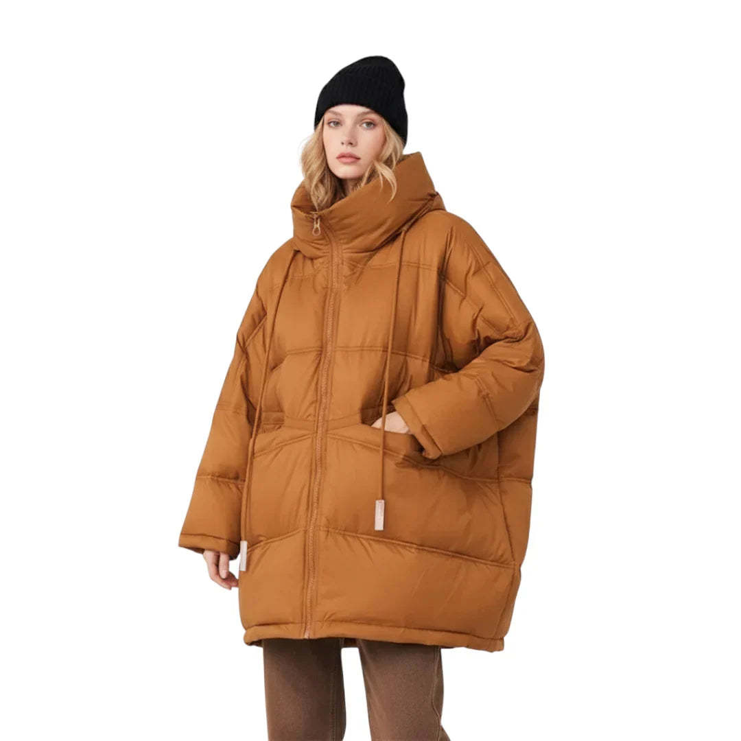 Dame Vinter Jakke med Hette - Lang og Varm Design