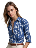 Damebluse med Omslagkrage – Elegant og Komfortabel