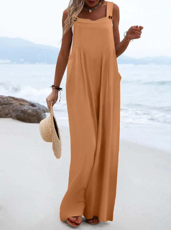 Dame Jumpsuit med Brede Bukseseler – Komfortabel &amp; Stilfull