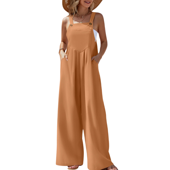 Dame Jumpsuit med Brede Bukseseler – Komfortabel &amp; Stilfull