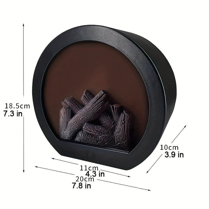 Dekorativ Lampe med Simulert Kullflamme