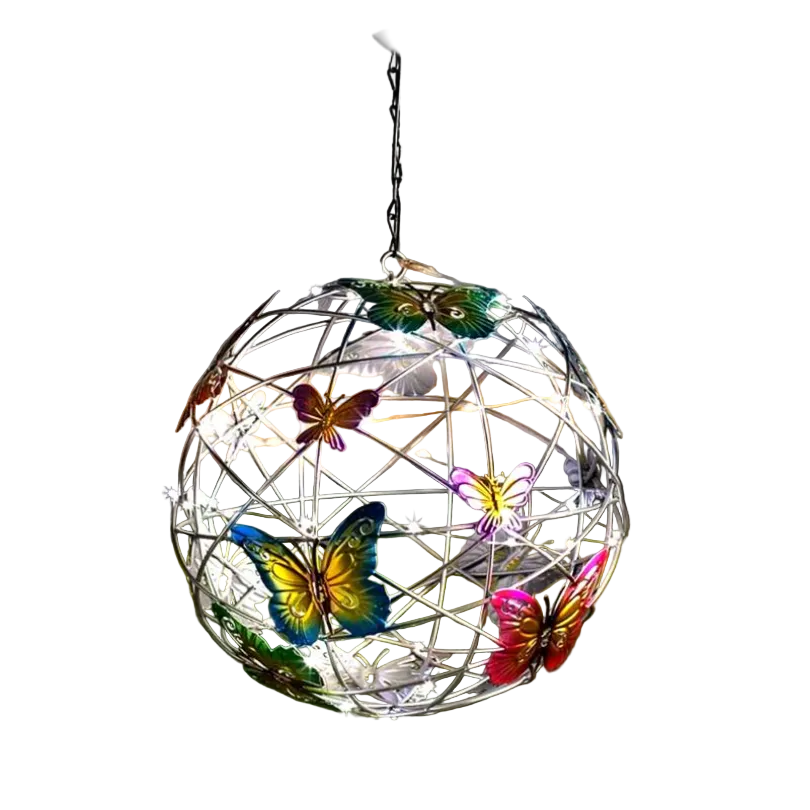 Dekorativ Utendørs Lampe med Sommerfugldesign for Hage og Terrasse