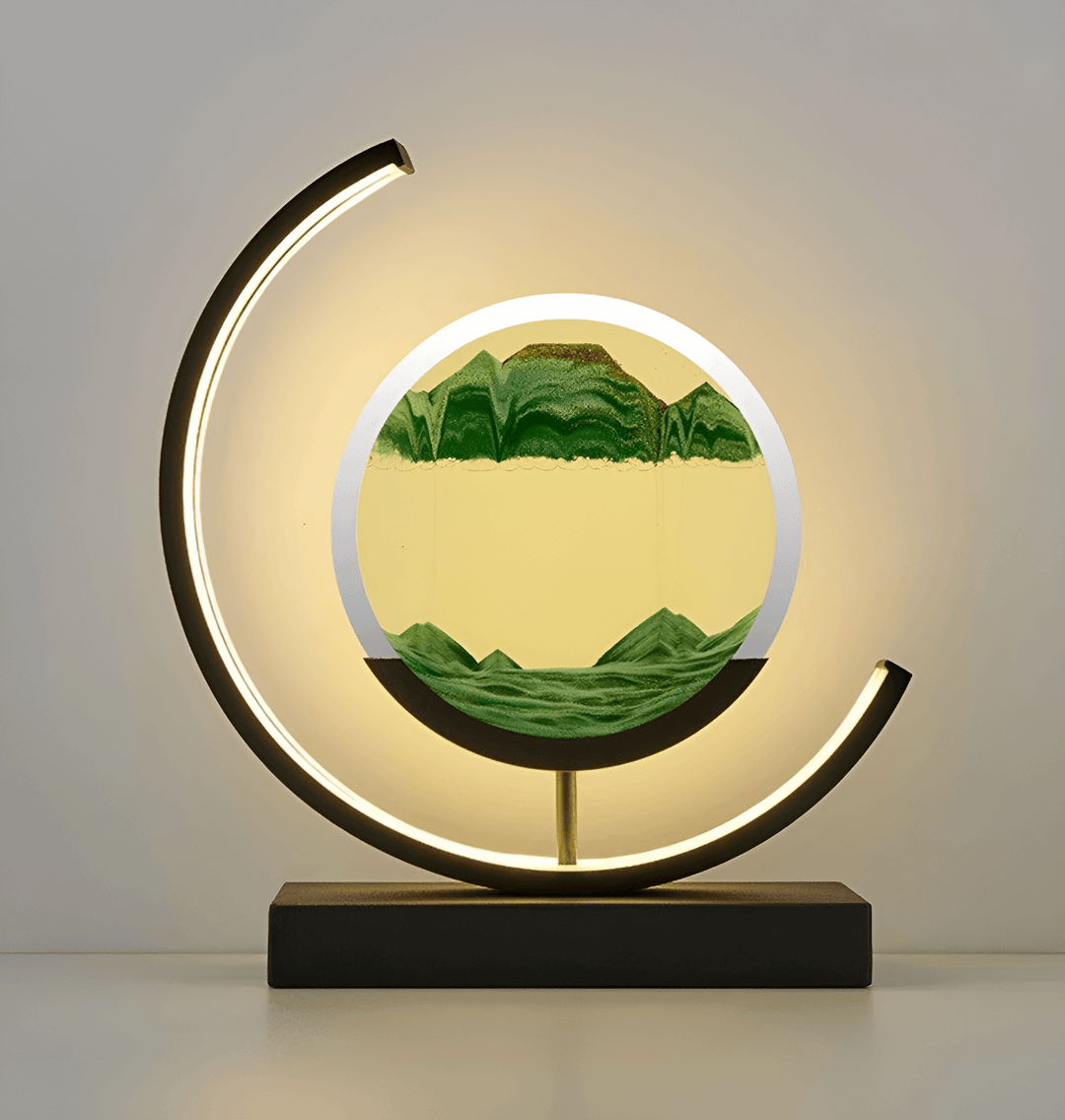 Timeglasslampe med Sandkunst &amp; LED-lys