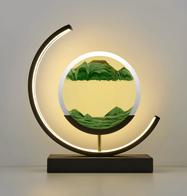 Timeglasslampe med Sandkunst &amp; LED-lys