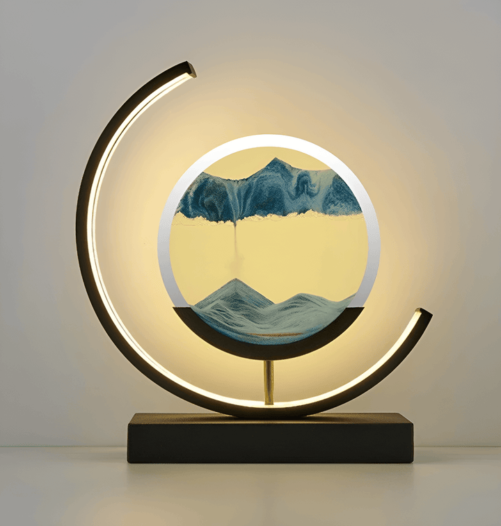 Timeglasslampe med Sandkunst &amp; LED-lys