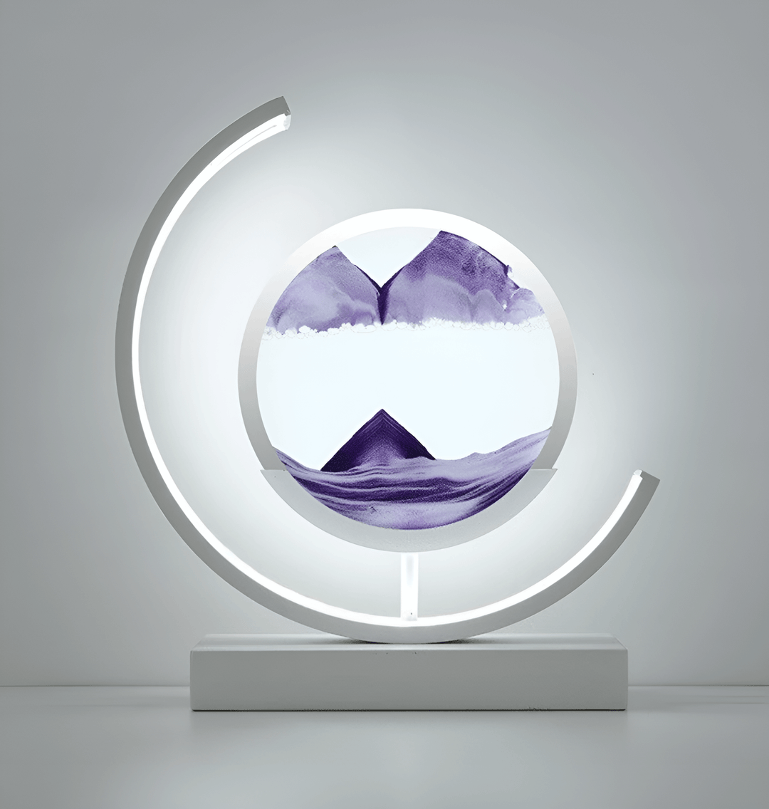 Timeglasslampe med Sandkunst &amp; LED-lys