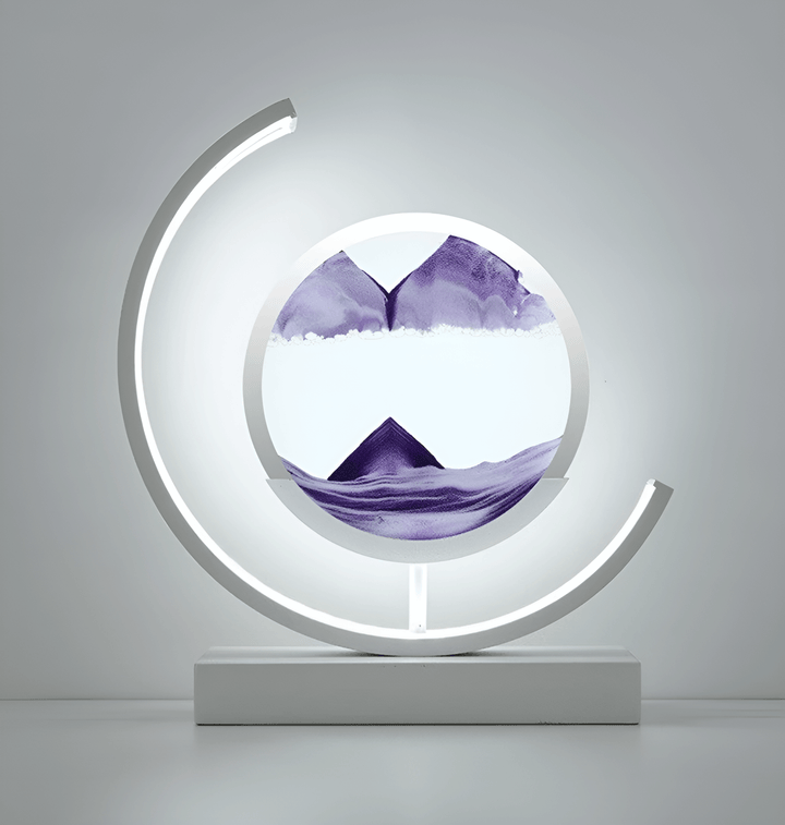 Timeglasslampe med Sandkunst &amp; LED-lys