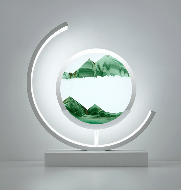 Timeglasslampe med Sandkunst &amp; LED-lys