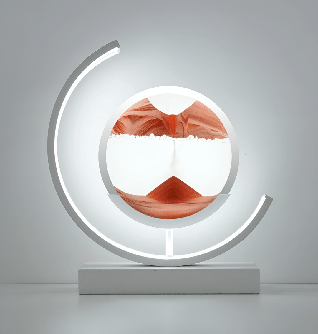 Timeglasslampe med Sandkunst &amp; LED-lys