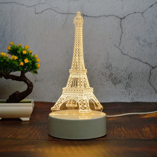 Eiffeltårn 3D Illusjonslampe