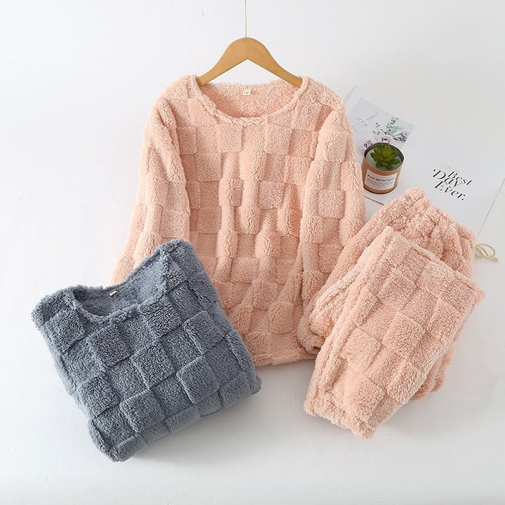 Rutete Pyjamassett for Kvinner - Myk Loungewear