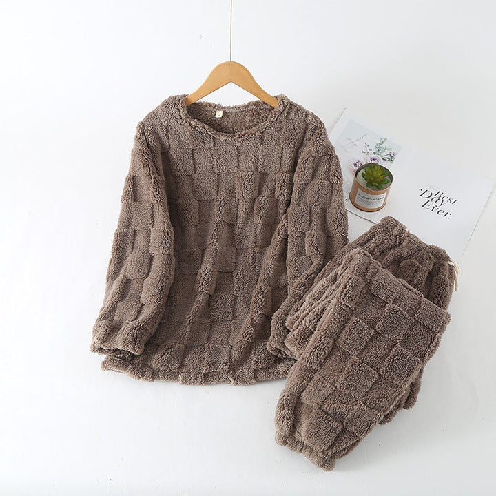 Rutete Pyjamassett for Kvinner - Myk Loungewear