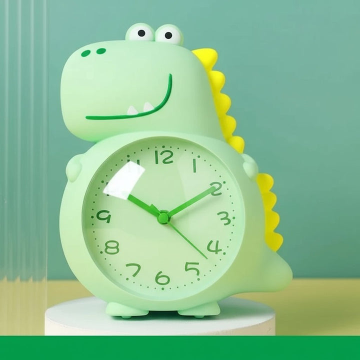 Unisex Dinosaur Vekkerklokke med Vekkelys og Dobbel Alarm