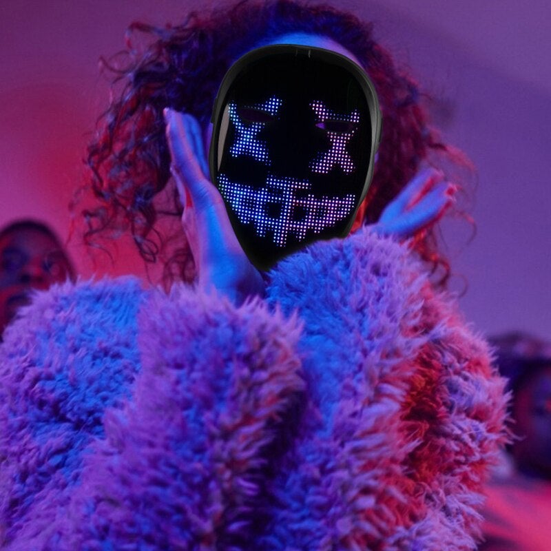 Avansert Halloween LED-maske med Bluetooth-kontroll