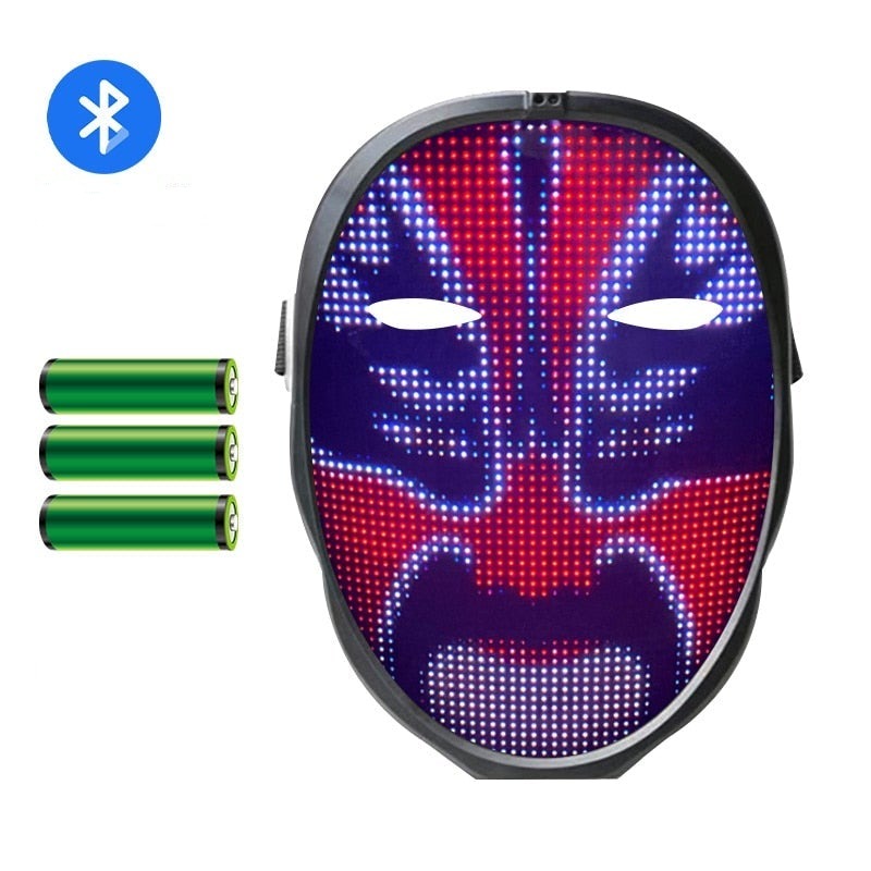 Avansert Halloween LED-maske med Bluetooth-kontroll
