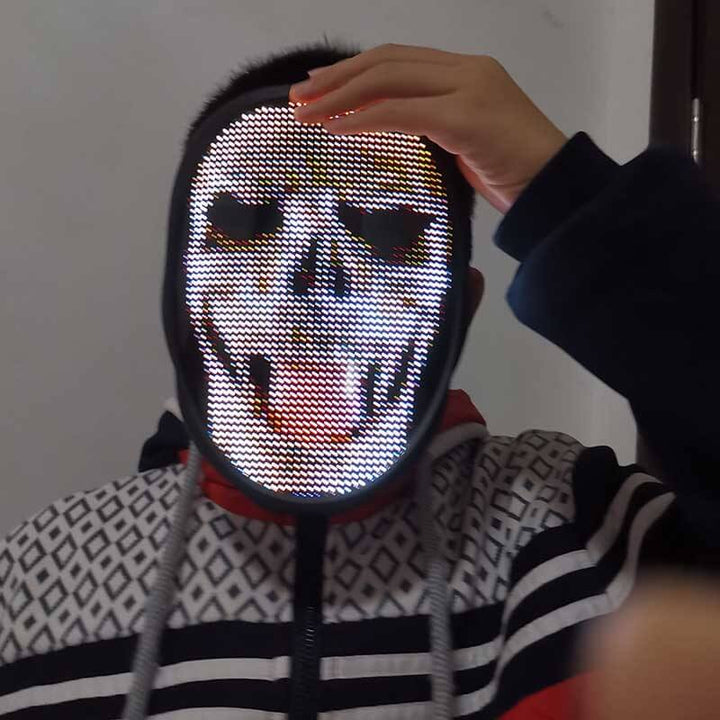 Avansert Halloween LED-maske med Bluetooth-kontroll