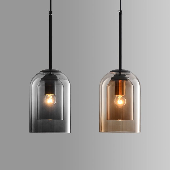 Dobbel Glass Pendellampe – Elegant Belysning for Hjemmet