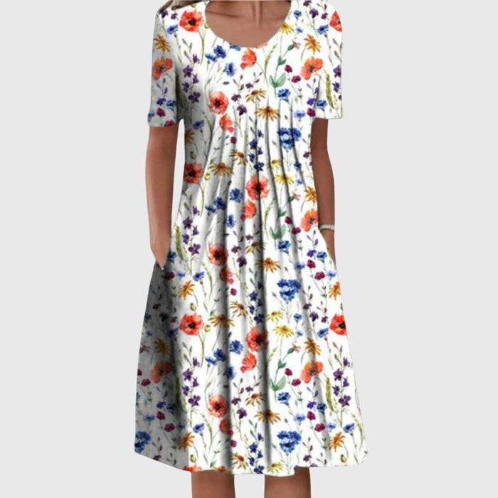 Robe midi avec couverture du ventre