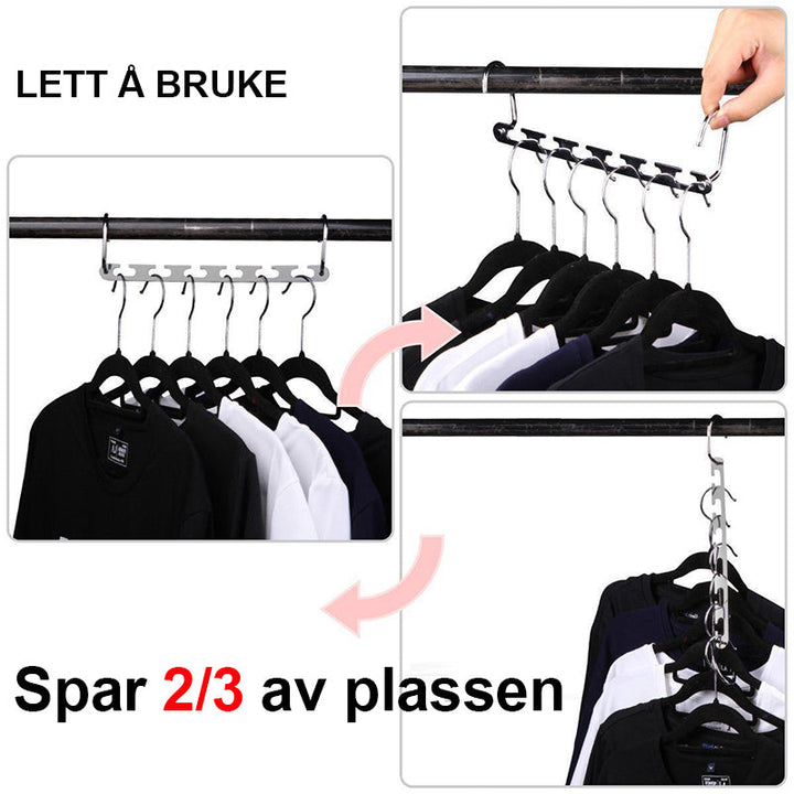 Magiske Kleshengere - Rustfritt Stål | Plassbesparende