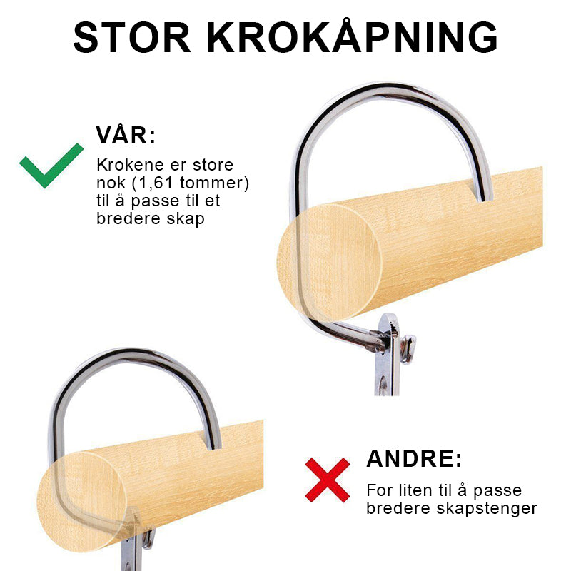 Magiske Kleshengere - Rustfritt Stål | Plassbesparende