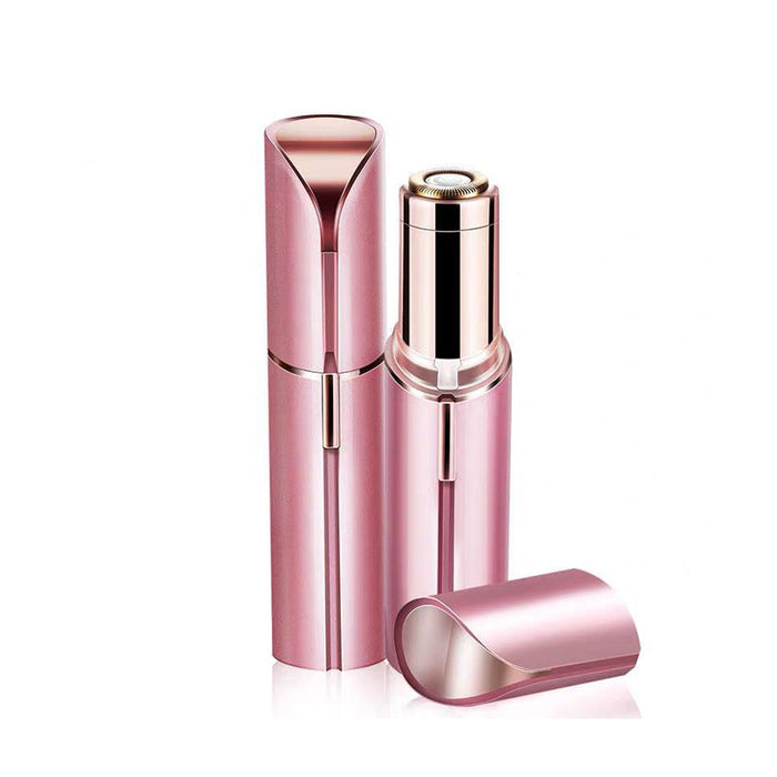 Depiladora facial para mujer con carga USB y diseño de pintalabios