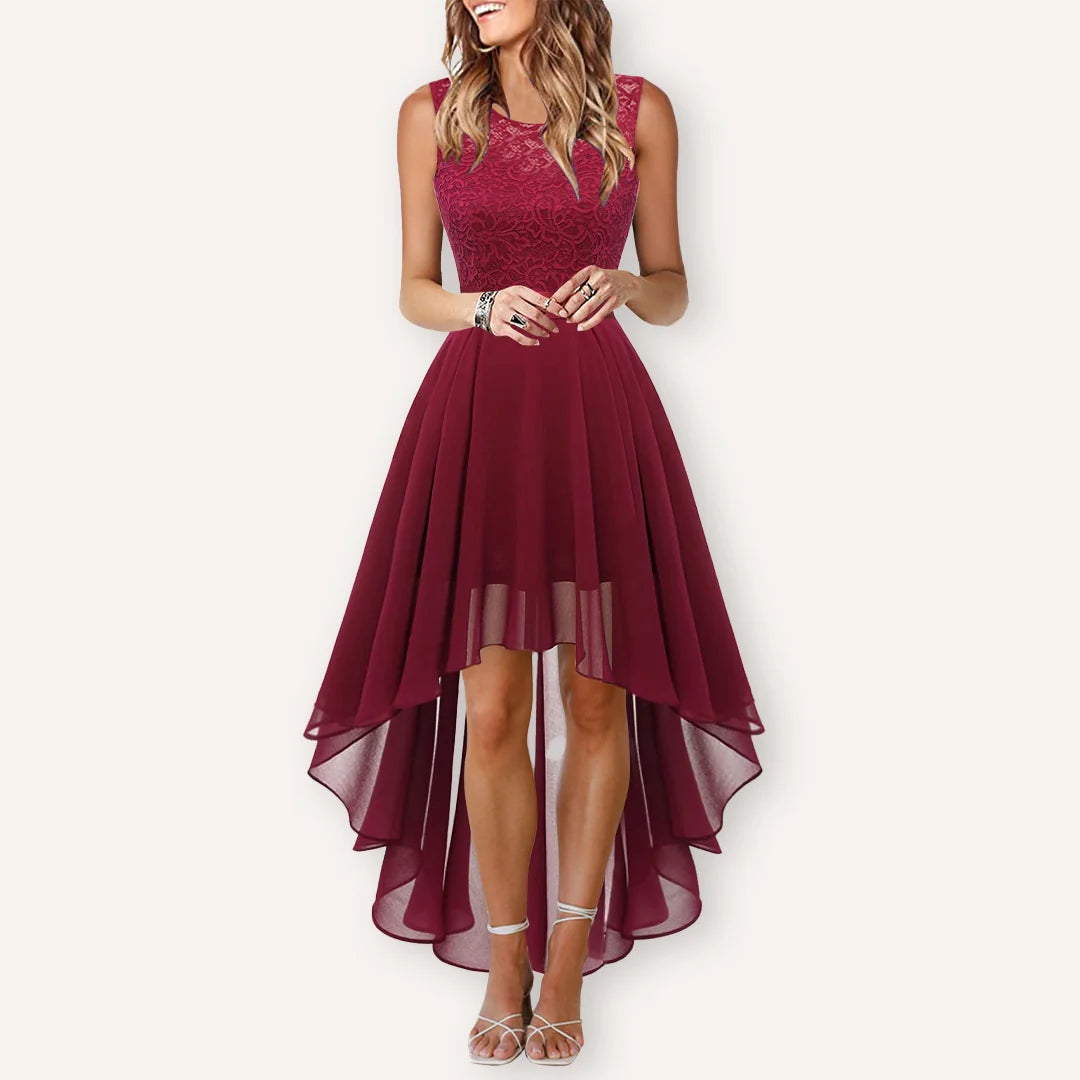 Elegant Asymmetrisk Aftenkjole for Kvinner