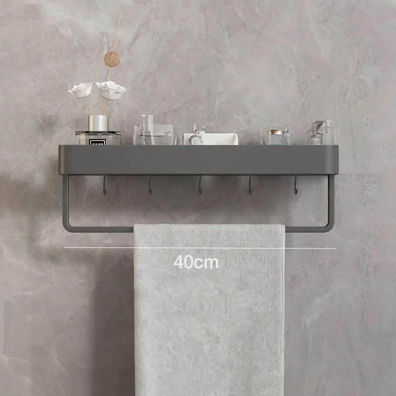 Elegant Vegghylle for Badet – Smart Oppbevaring med Håndkleholder